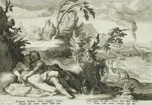 Dutch Renaissance Art Imprime: Apollo and Coronis, published 1590. Creator: Unknown