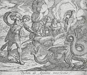 Apollo Killing Python, published 1606. Creators: Antonio Tempesta, Wilhelm Janson