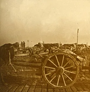 World War I Tanks Imprime: Assembly of tanks, c1914-c1918