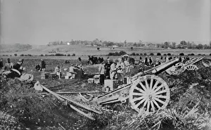 Austrian Military History Imprime: Austrian 15 cm. gun in action, between c1910 and c1915. Creator: Bain News Service