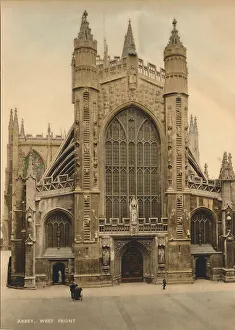 West Front Architecture Imprime: Bath Abbey, West front, c1925