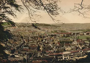 Bath England Imprime: Bath from Beechen Cliff, c1925