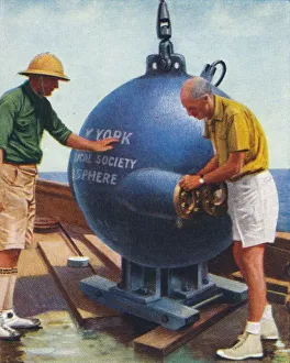 Vintage Ship Illustrations Imprime: The Bathysphere, 1938