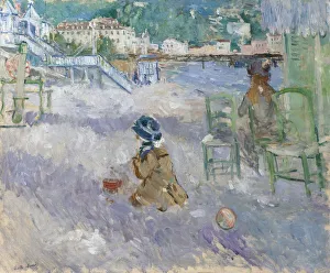 Impressionist Artists From France Imprime: Beach in Nice