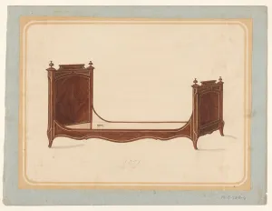 Decorative Arts Heritage Imprime: Bed, c.1835-c.1935. Creator: Anon