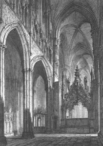 Beverley Minster Imprime: Beverley Minster, Eastern Transept, early 19th century. Artist: John Coney
