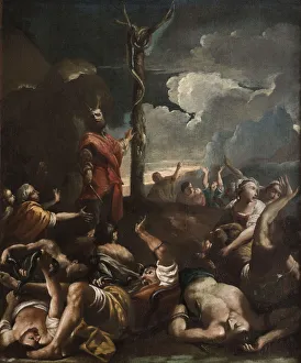 Bolognese School Art Imprime: The Brazen Serpent