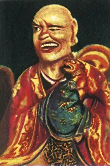 Cigarette Card Album Imprime: Buddhist deity, c1928. Creator: Unknown