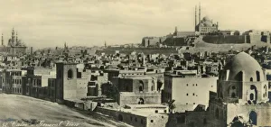 Black And White Photography Egypt Imprime: Cairo - General View, c1918-c1939. Creator: Unknown