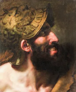 Male Portrait With Beard Imprime: Capaneus - Study called The Blasphemic