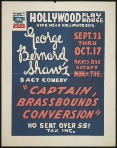 George Bernard Shaw Imprime: Captain Brassbound's Conversion, Los Angeles, [193-]. Creator: Unknown