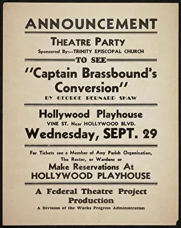 George Bernard Shaw Imprime: Captain Brassbound's Conversion, Los Angeles, 1937. Creator: Unknown
