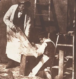 William Henry Fox Talbot Images Imprime: [Carpenter and Apprentice], ca. 1844. Creator: William Henry Fox Talbot