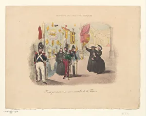 Anonymous Watercolour Paintings Imprime: Cartoon on the production of ecclesiastical objects, early 19th century? Creator: Anon