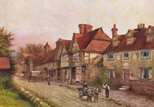 Chiddingstone desde la esquina del cementerio de la iglesia, 1907. Artista: William Biscombe Gardner