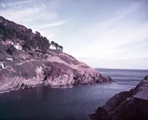 A.C.K Ware Photography Imprime: Cliffs at Polperro, Cornwall, c1955. Creator: Arthur Charles Kirby Ware