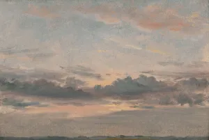 Sunset Oil Painting Imprime: A Cloud Study, Sunset, ca. 1821. Creator: John Constable