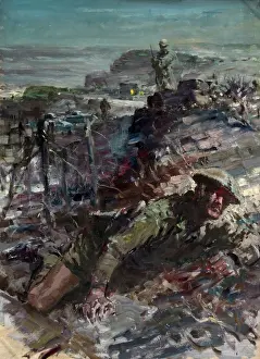World War II Battlefield Imprime: Commando attack, between 1939 and 1946. Creators: Unknown, Central Office of Information
