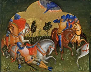 Venetian School Masterpiece Imprime: The Conversion of Paul (Predella Panel), ca 1370. Creator: Veneziano