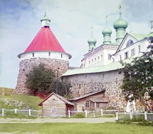 Trinity Cathedral Russia Imprime: Corner tower of the Trinity Cathedral in the Solovetsky Monastery