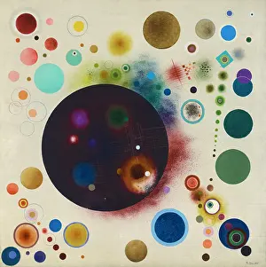 Abstract Art Paintings Imprime: Dancing Balls, c1936-1938. Creator: Bauer, Rudolf (1889-1953)
