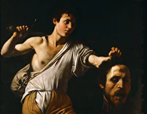 Caravaggio Imprime: 'David con la cabeza de Goliat'.