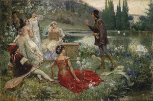Oil On Canvas Art Imprime: The Decameron