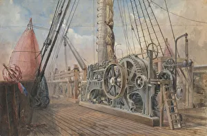 Atlantic Telegraph Company Imprime: Deck of the Great Eastern, the Cable Trough, etc. 1866, 1865-66