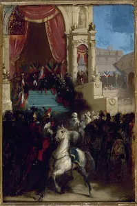 Champ De Mars Paris Imprime: Distribution of eagles and blessing of flags