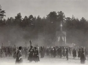 Impresiones de La procesión de Pascua, Monasterio de Sarov, Rusia, 1903 Imágenes fechadas en 2011: Procesión de Pascua, Monasterio de Sarov, Rusia, 1903. Artista: K von Hahn