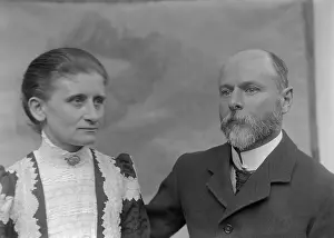 Black And White Fashion Imprime: Elizabeth Esplain L'Estrange (nee Ely ) & Robert Augustus Henry L'Estrange, c1900s