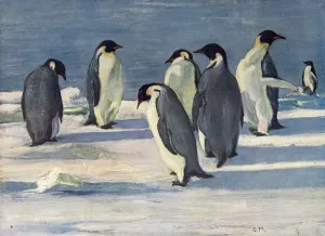 Ernest Shackleton Expedition Imprime: The Emperors Conclave, c1908, (1909). Artist: George Marston