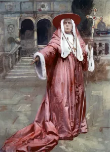 Vintage Theatrical Portraits Imprime: ES Willard in The Cardinal, c1902
