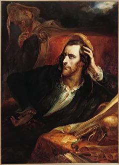 Romanticism Oil On Canvas Imprime: Faust in His Study (Faust dans son cabinet), ca 1848. Creator: Scheffer, Ary (1795-1858)