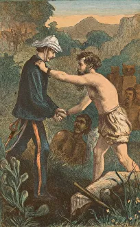 Indian Mutiny Images Imprime: The Finding of Hamilton at Lucknow, c1910