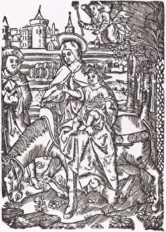 Sixteenth Century Christian Art Imprime: The Flight to Egypt. Creator: Unknown