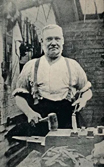 Industrial Manufacturing Process Imprime: Forging a Blade, c1917