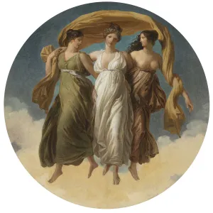 Neoclassicism Oil On Canvas Imprime: The Three Graces