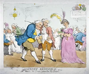 Georgian Era Fashion Imprime: Hackney Assembly. The Graces, the Graces, Remember the Graces, 1812