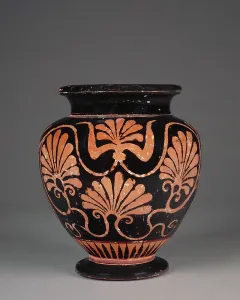 6th Century BC Artifacts Imprime: Handleless Stamnos in Attic Six Technique, late 6th century BC. Creator: Unknown