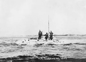 Royal Navy Submarine Imprime: HM Submarine No1, c1908