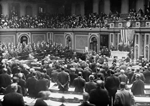 Capitol Building Architecture Imprime: House of Representatives in Session, between c1910 and c1915. Creator: Bain News Service