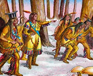 Coloured Lantern Slides Imprime: The Indians, c1905