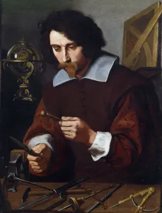 Impresiones de Un inventor de instrumentos matemáticos. De una colección privada Pietro Paolini Imprime: Un inventor de instrumentos matemáticos. Artista: Paolini, Pietro (1603-1682).