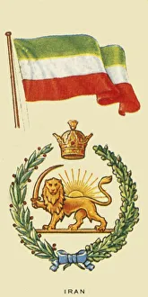 Iranian National Flag Imprime: Iran, c1935. Creator: Unknown