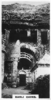 British Raj Images Imprime: Karli Caves, India, c1925