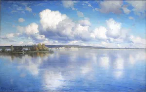 Oil On Canvas Russia Imprime: The Lake