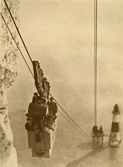 British Civil Engineering Projects Imprime: The Lighthouse Builders, c1930. Creator: J. Weston & Son