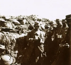 World War I Trenches Imprime: Front line trenches, c1914-c1918