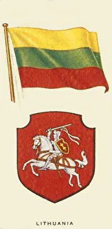 Lithuanian Flag Imprime: Lithuania, c1935. Creator: Unknown